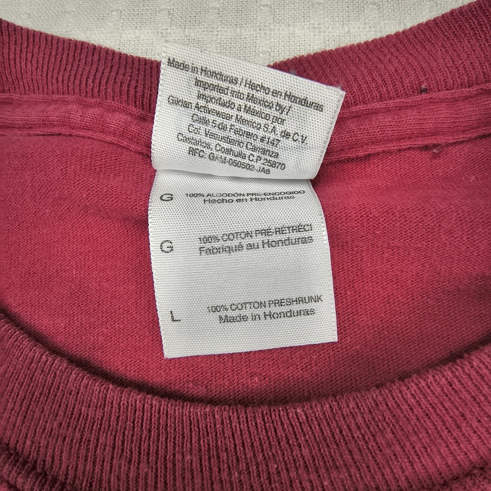 Gildan Harvard University Long Sleeve T-Shirt Men's L 42" Slim Maroon Collegiate - Picture 5 of 7
